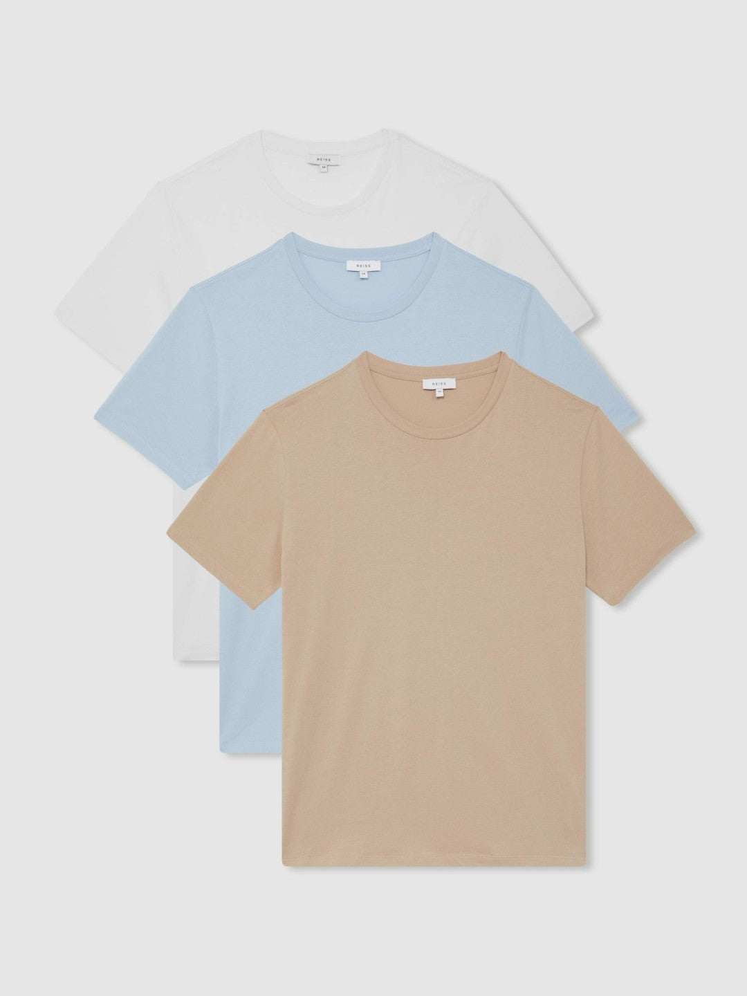 Cotton-Jersey Crew-Neck T-shirts 3 Pack Neutral | Men