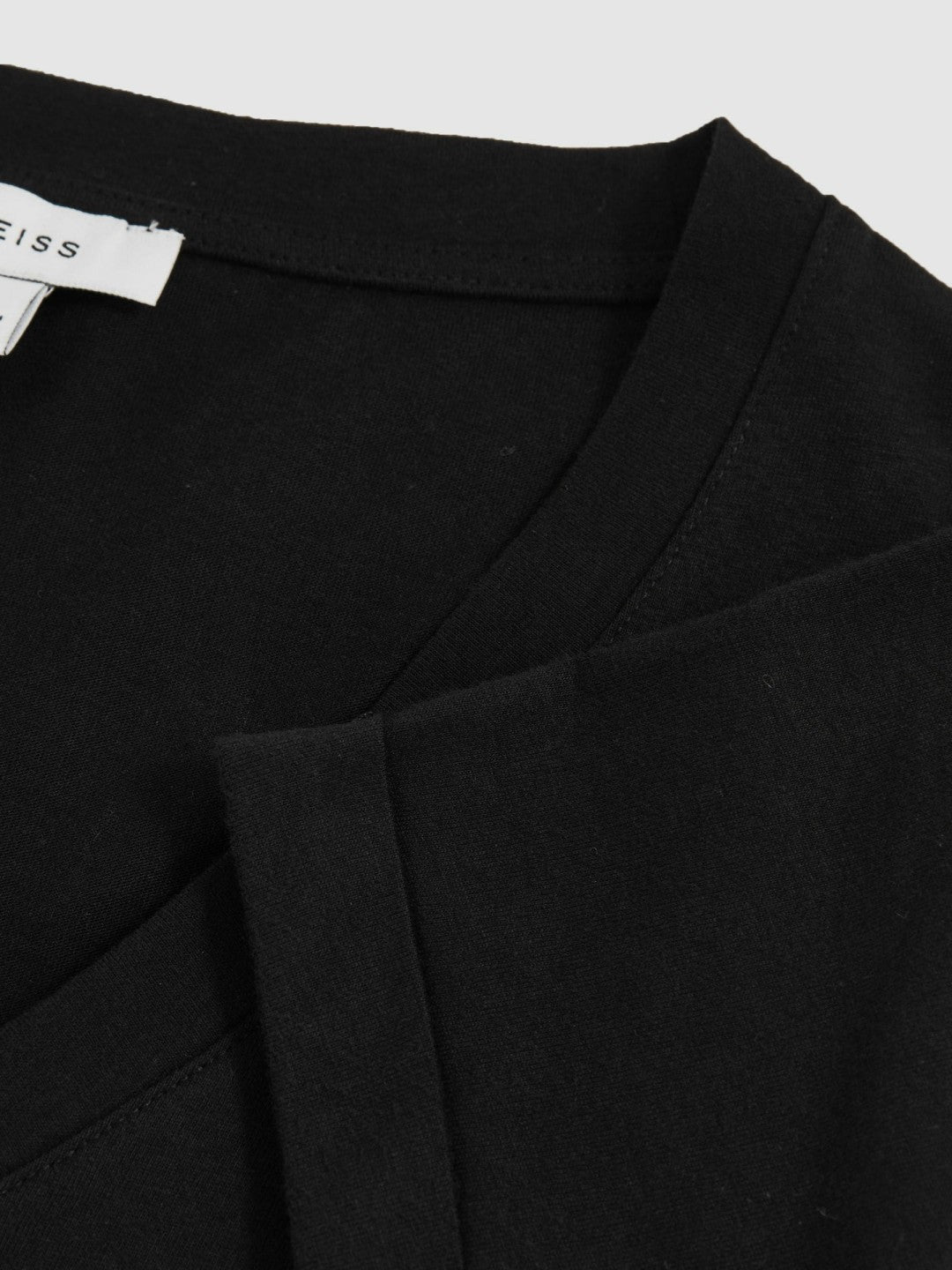 Cotton-Jersey V-Neck T-Shirt Black | Women