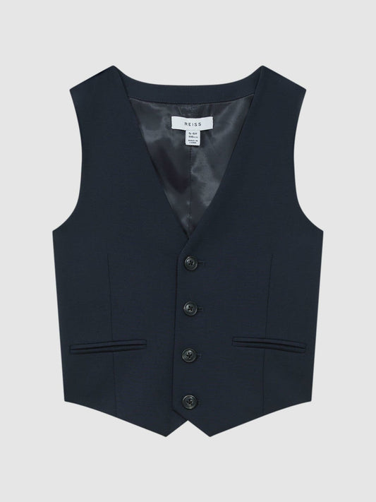 9-14 yrs Modern Fit Waistcoat Navy | Children & Baby