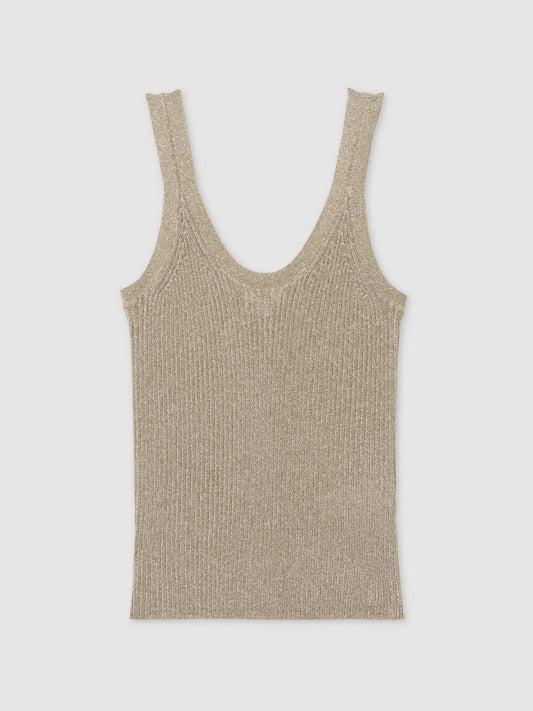 Metallic Vest Top Gold | Women