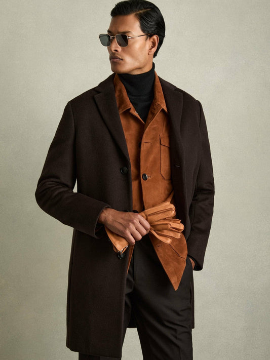 Leather Zip-Side Gloves Tan | Men