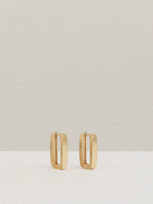 Geometric Hoop Earrings Gold | Women
