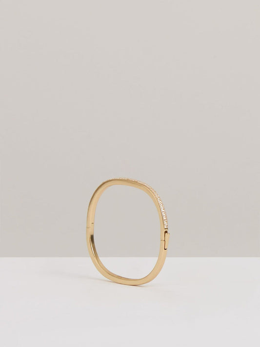 Hinged Crystal Cuff Gold | Women