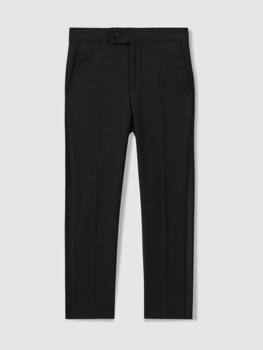3-9 yrs Wool-Blend Tuxedo-Stripe Trousers Black | Children & Baby