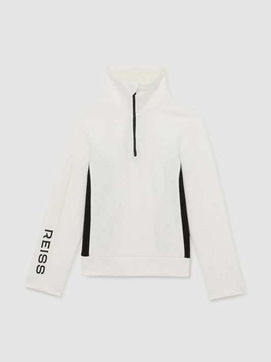 4-9 yrs Funnel-Neck Base-Layer Top White/Black | Children & Baby