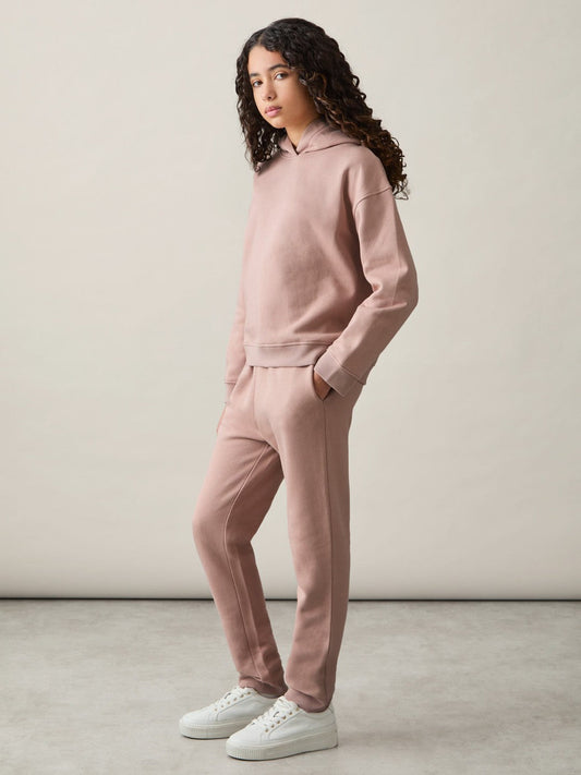 13-14 yrs Cotton-Blend Hoodie And Joggers Set Mink | Children & Baby