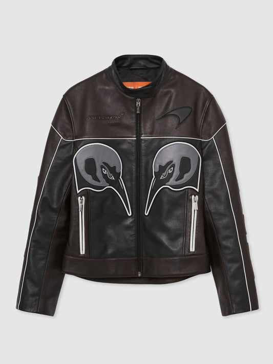 McLaren F1 Team Leather Biker Jacket Black | Men