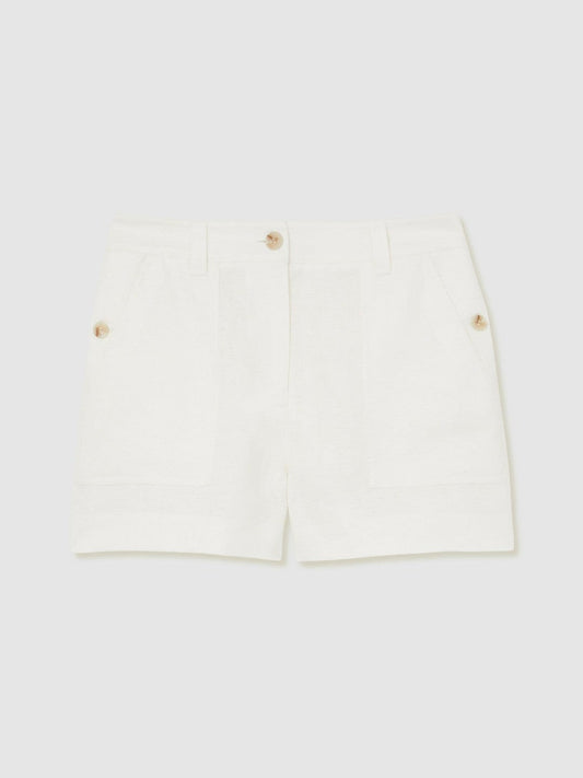 Linen Shorts White | Women