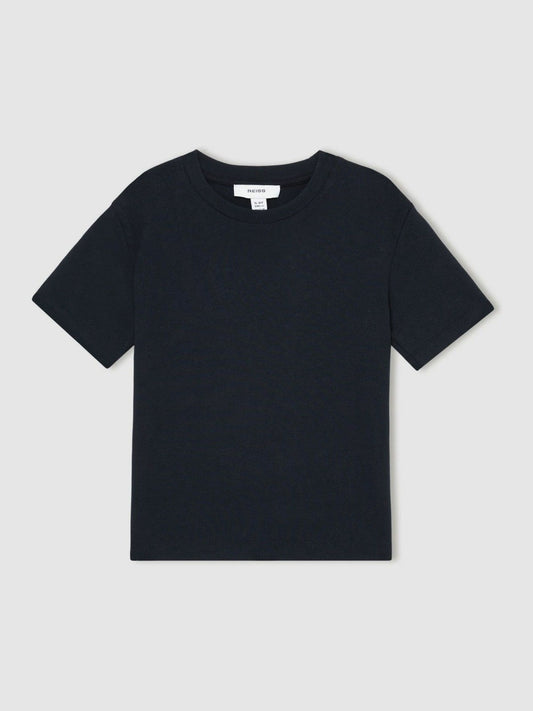 3-9 yrs Cotton Crew-Neck T-Shirt Navy | Children & Baby
