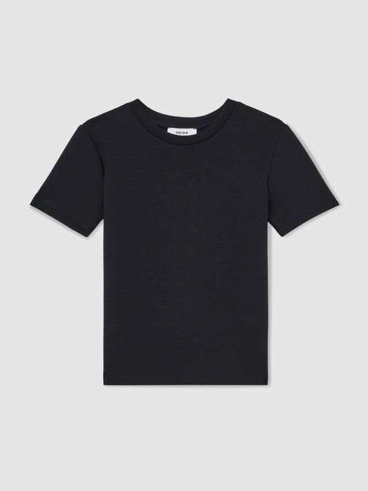 3-9 yrs Interlock-Jersey Crew-Neck T-Shirt Navy | Children & Baby