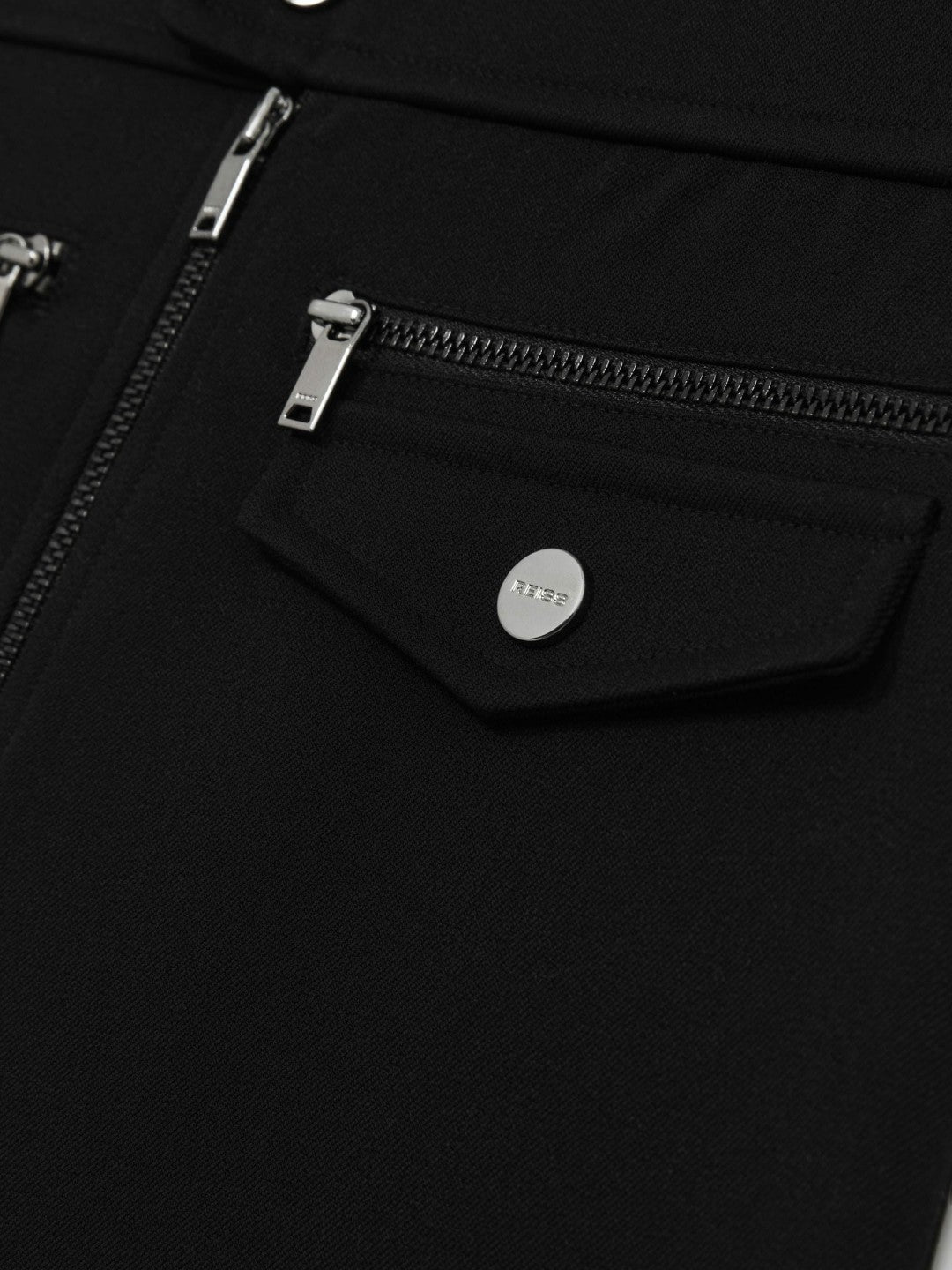13-14 yrs Piqué Zip-Detail Mini Skirt Black | Children & Baby