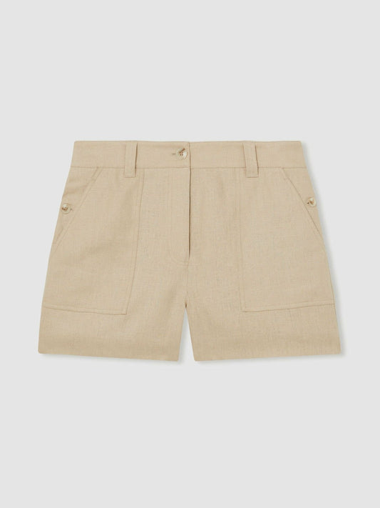 Linen Shorts Neutral | Women