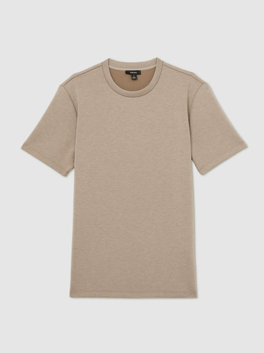 Interlock Jersey Crew Neck T-Shirt Taupe Brown | Men