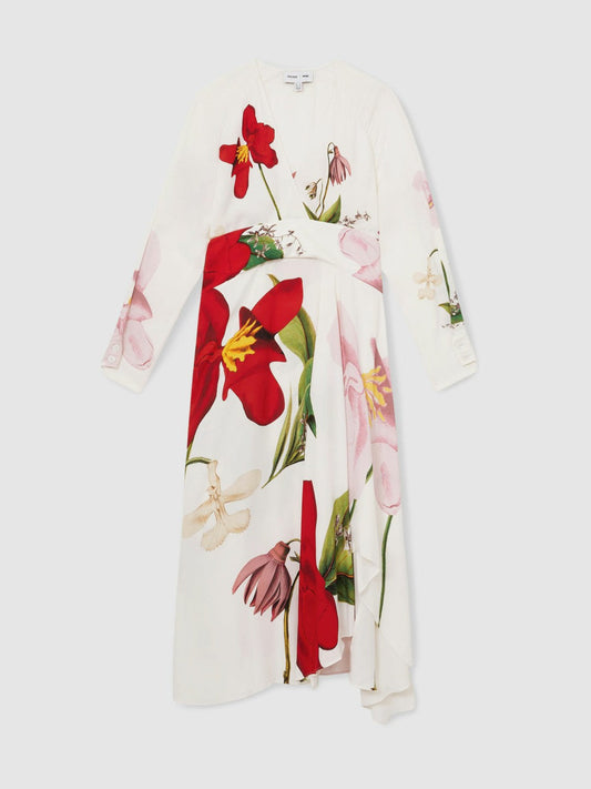 | NYBG Floral-Print Maxi Dress Ivory | Women