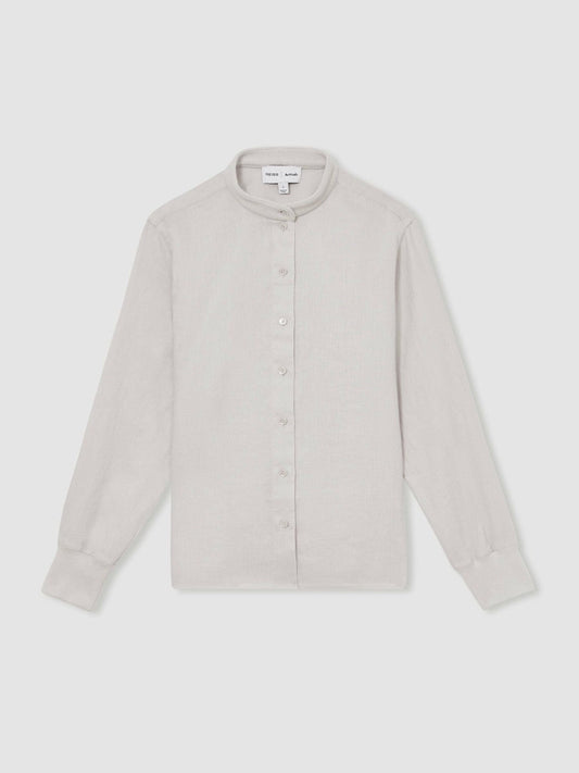 | Les 100 Ciels Linen Shirt Soft Grey | Women