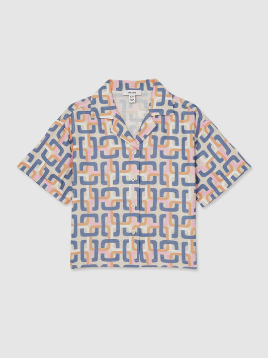 4-9 yrs Geometric Chain Print Shirt Multi | Children & Baby