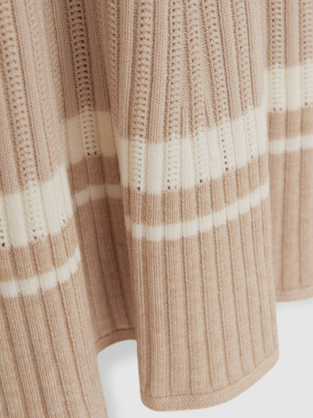 9-13 yrs Rib-Knit Pointelle Flared Dress Pale Pink | Children & Baby