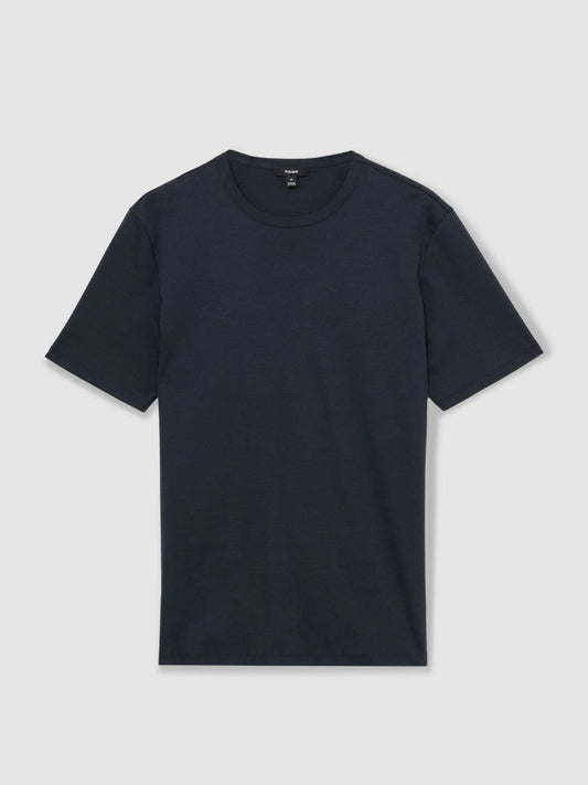 Mercerised-Cotton Crew-Neck T-Shirt Navy | Men