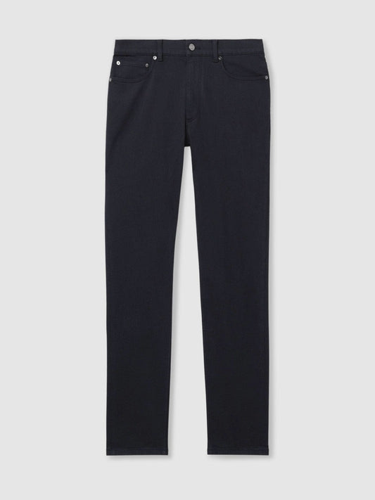 Cotton-Stretch Slim-Fit Jeans Navy | Men