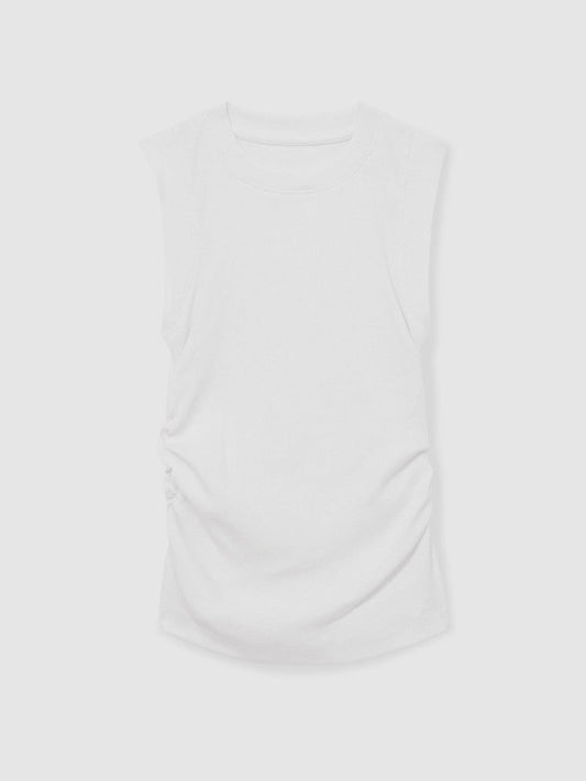 4-9 yrs Ruched Vest Top White | Children & Baby