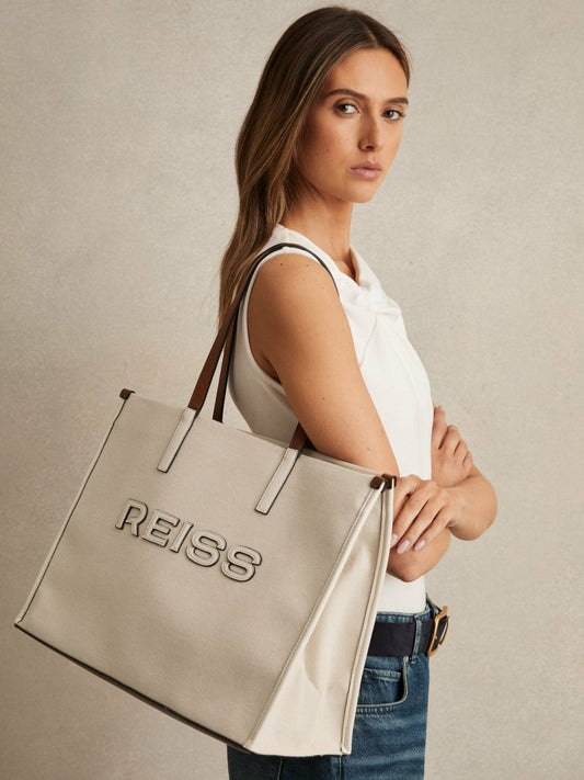 Canvas Logo Tote Bag Natural | Women