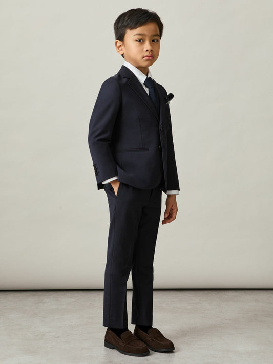 13-14 yrs Wool-Blend Single-Breasted Suit Blazer Navy | Children & Baby