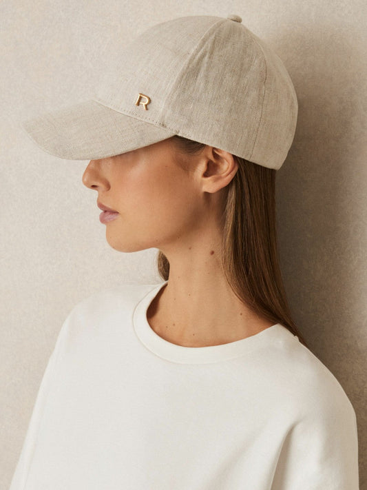 Linen Logo Baseball Cap Neutral | Women