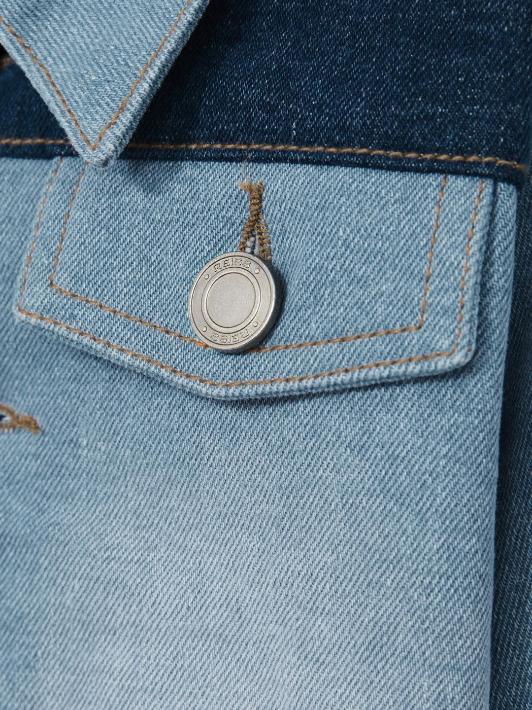 13-14 yrs Patchwork Two-Tone Denim Jacket Blue | Children & Baby