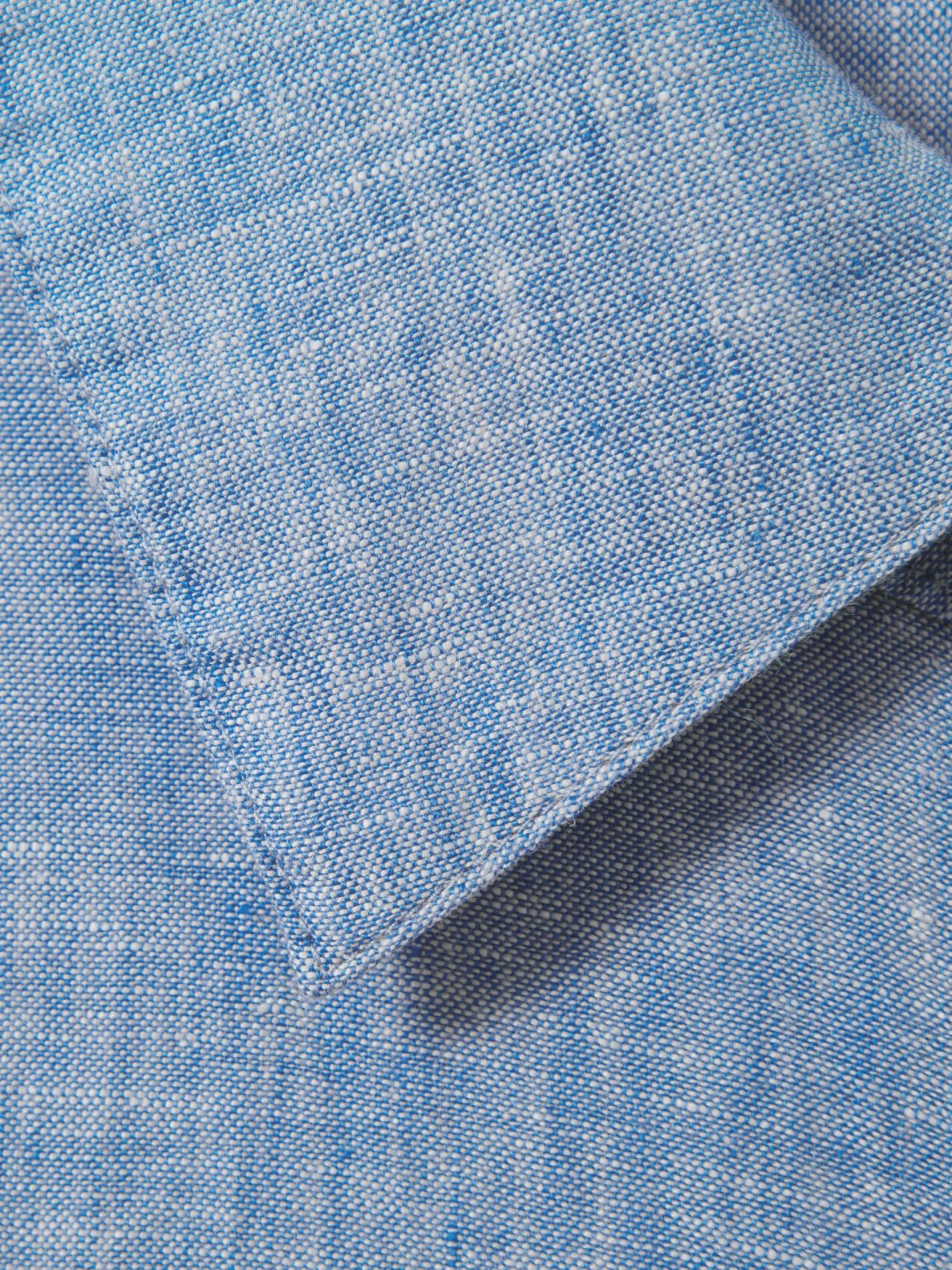 Linen Button-Through Shirt Blue | Women