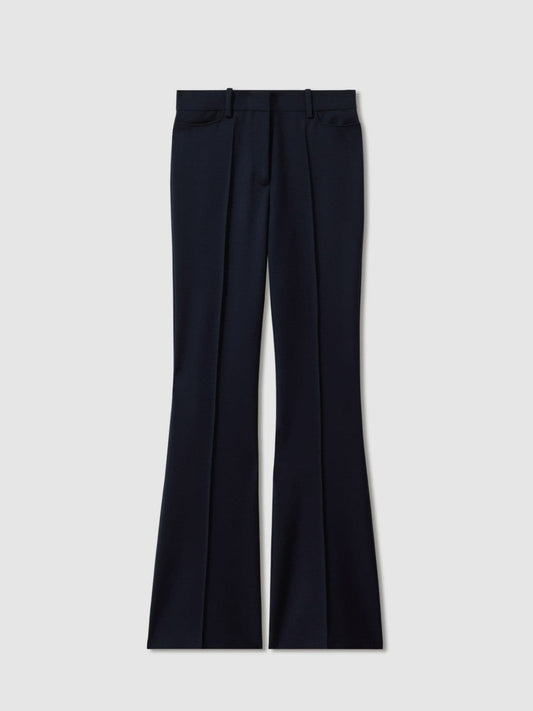 Petite Flared Suit Trousers Navy | Women