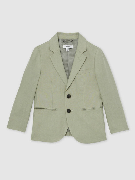 3-9 yrs Linen Single Breasted Blazer Apple | Children & Baby