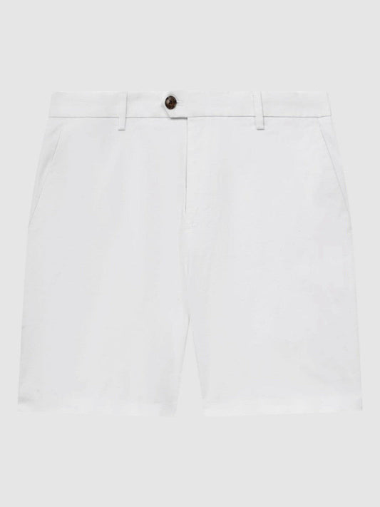 Short Length Casual Chino Shorts White | Men