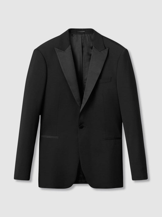 Regular Fit Single Breasted Tuxedo Jacket Black | Men