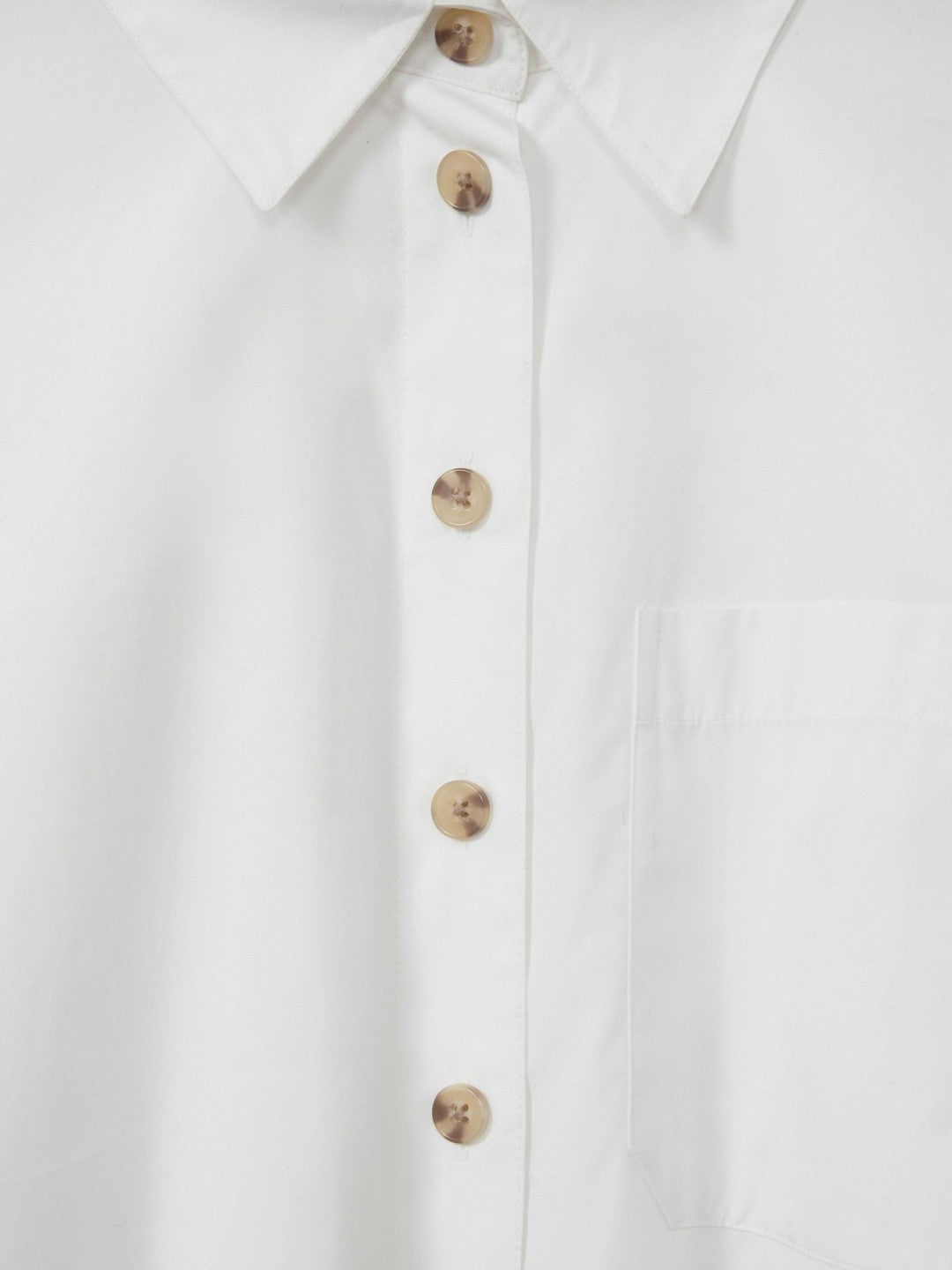 Oversize Cotton Cropped Shirt White | Women