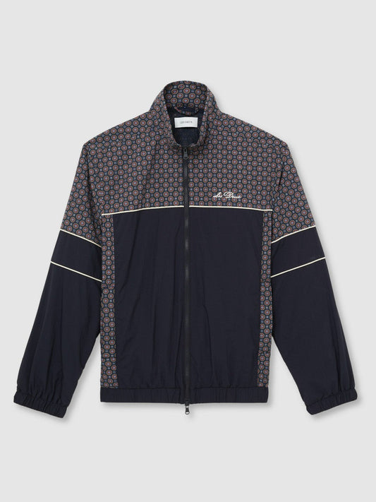 Les Deux Printed Track Jacket Dark Navy | Men