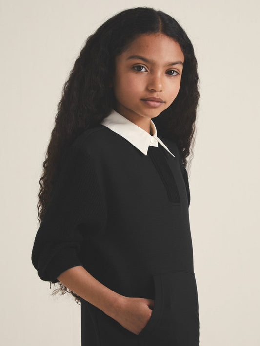 13-14 yrs | Les 100 Ciels Polo Sweatshirt Black | Children & Baby