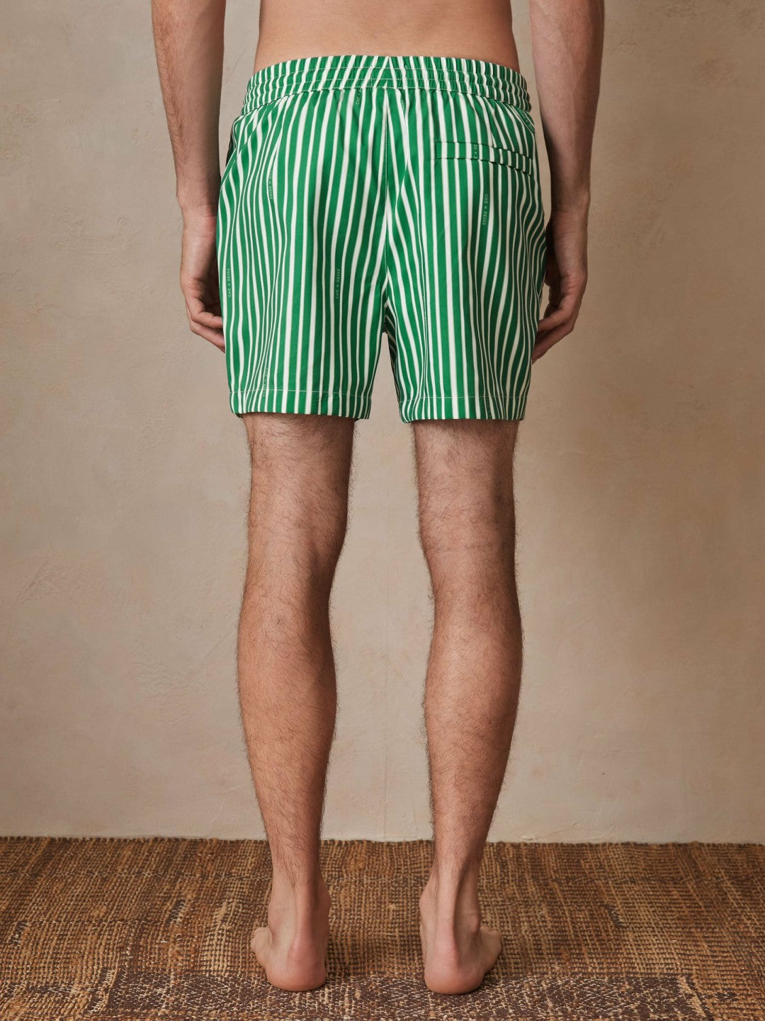 | Ché Stripe Swim Shorts Green/White | Men