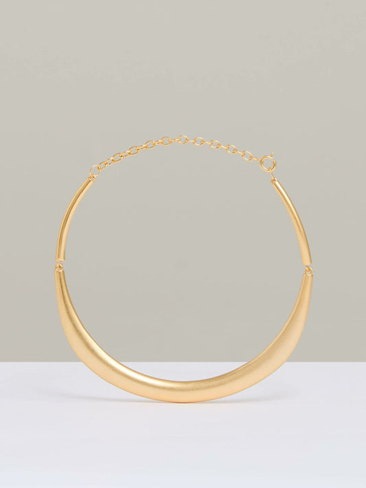 Polished Curve Choker Gold Tone | Women