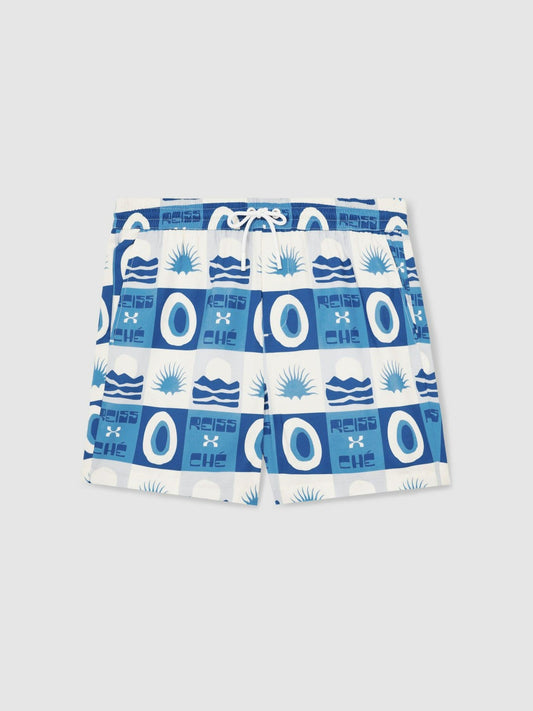 | Ché Sunset-Print Swim Shorts Blue Multi | Men