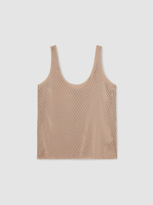 Atelier Laser-Cut Vest Top Taupe | Women
