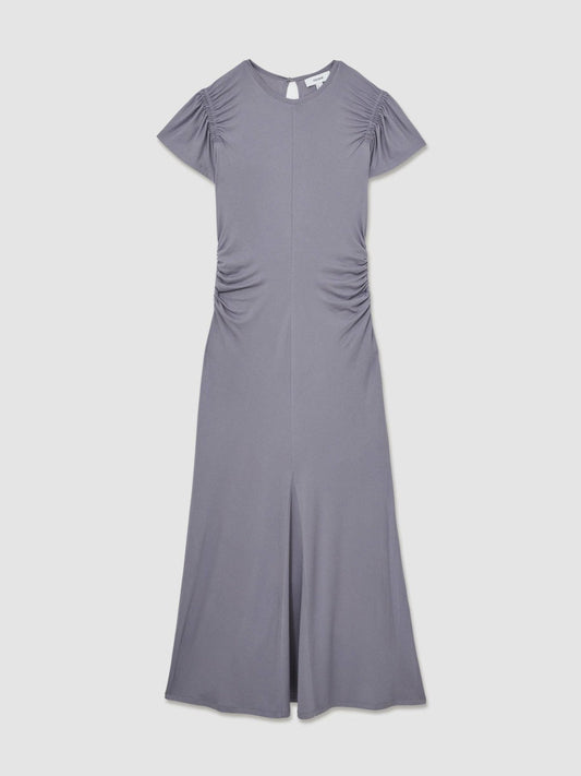 Modal Blend Ruched Jersey Dress Grey | Women