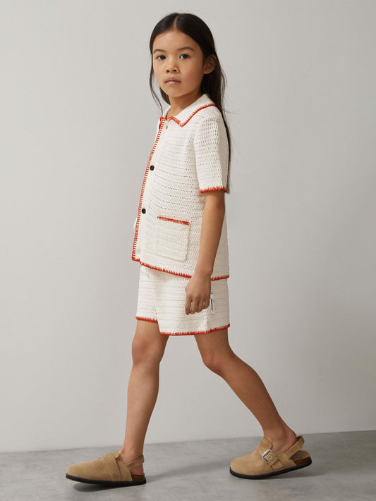 13-14 yrs McLaren F1 Team Crochet Shorts Off White/Orange | Children & Baby