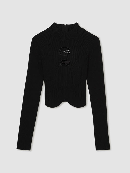 McLaren F1 Team Cut-Out Knit Crop Top Black | Women