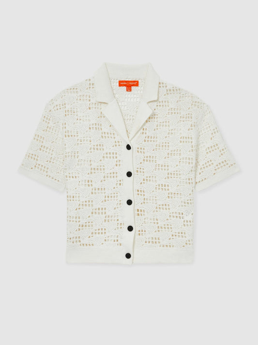McLaren F1 Team Speedmark Crochet Shirt White | Women