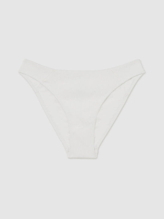 Ribbed Bikini Bottoms White | Women