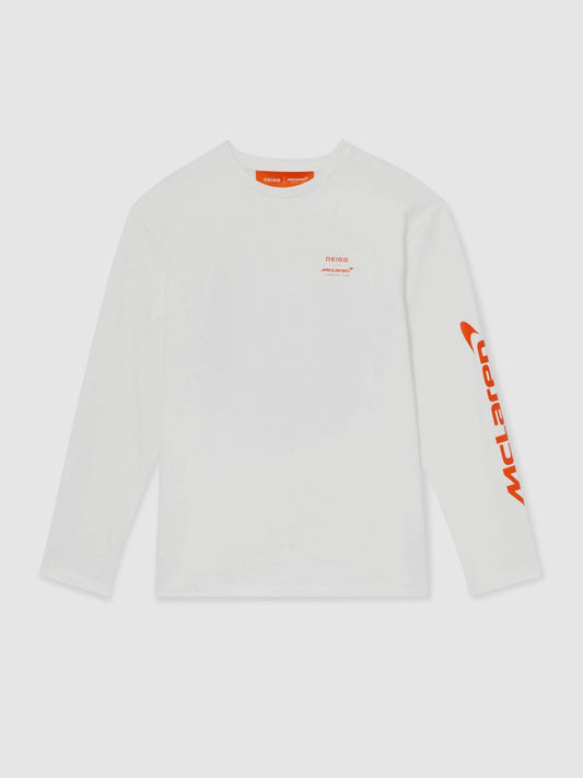 Unisex Fit McLaren F1 Team Tyre-Print T-Shirt White | Men