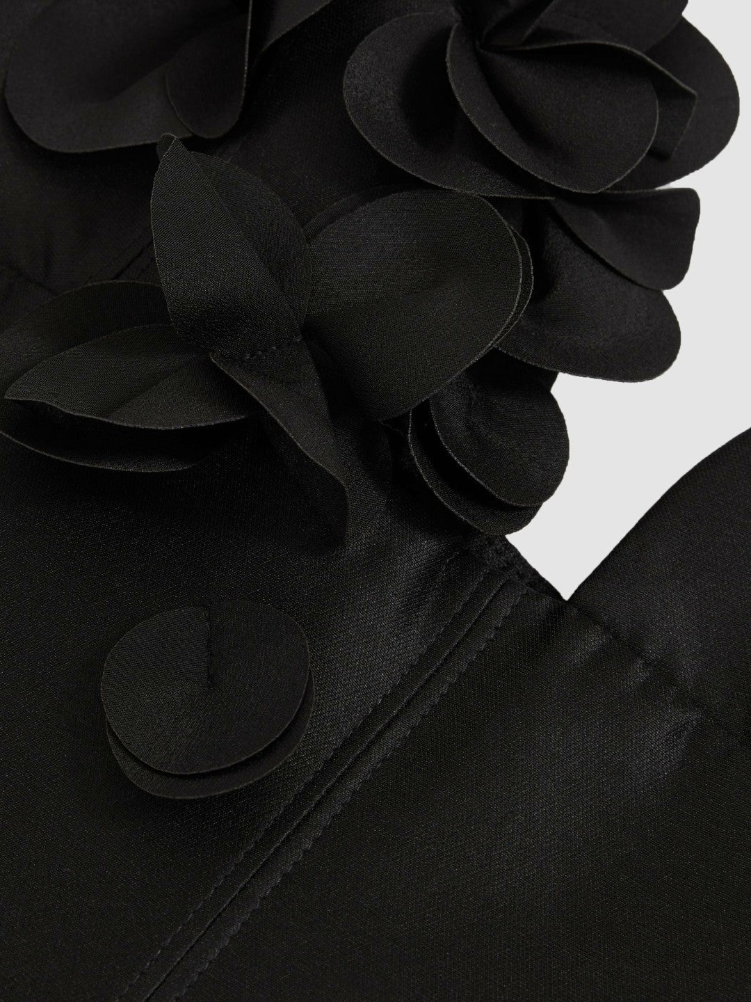 Acler Petal Detail Fitted Mini Black Dress Black | Women