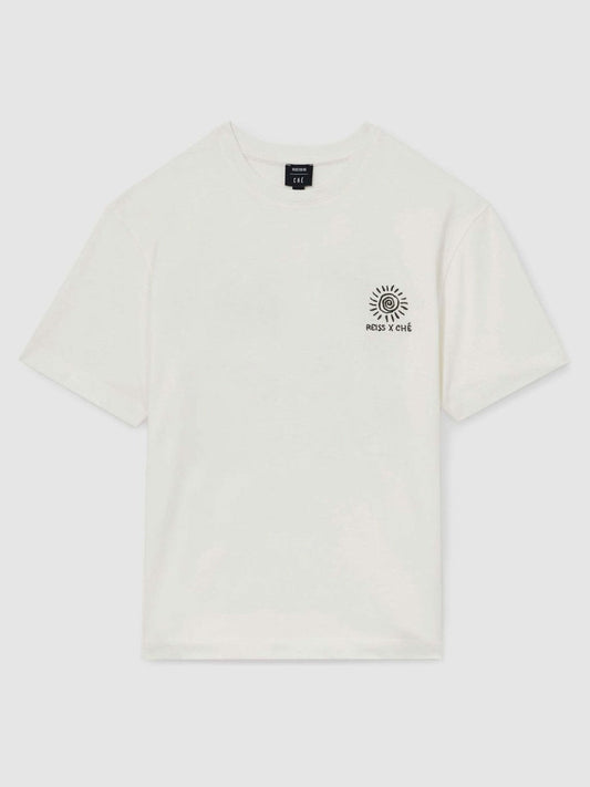 | Ché Cotton Palm-Tree T-Shirt White | Men