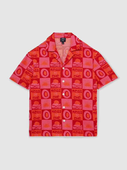 | Ché Sunset Towelling Shirt Pink | Men