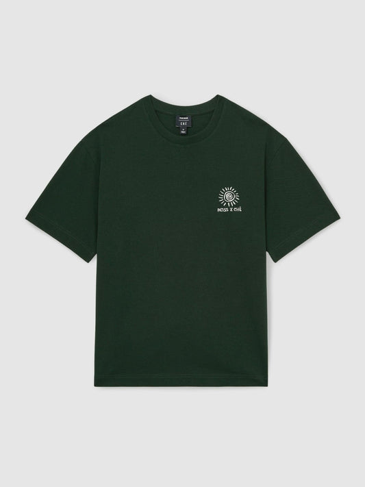 | Ché Cotton Palm-Tree T-Shirt Green | Men
